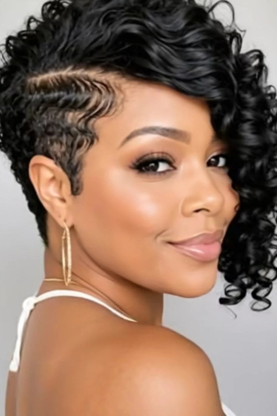 Edgy Curly Undercut with Long Textured Top — edgy short curly haircuts