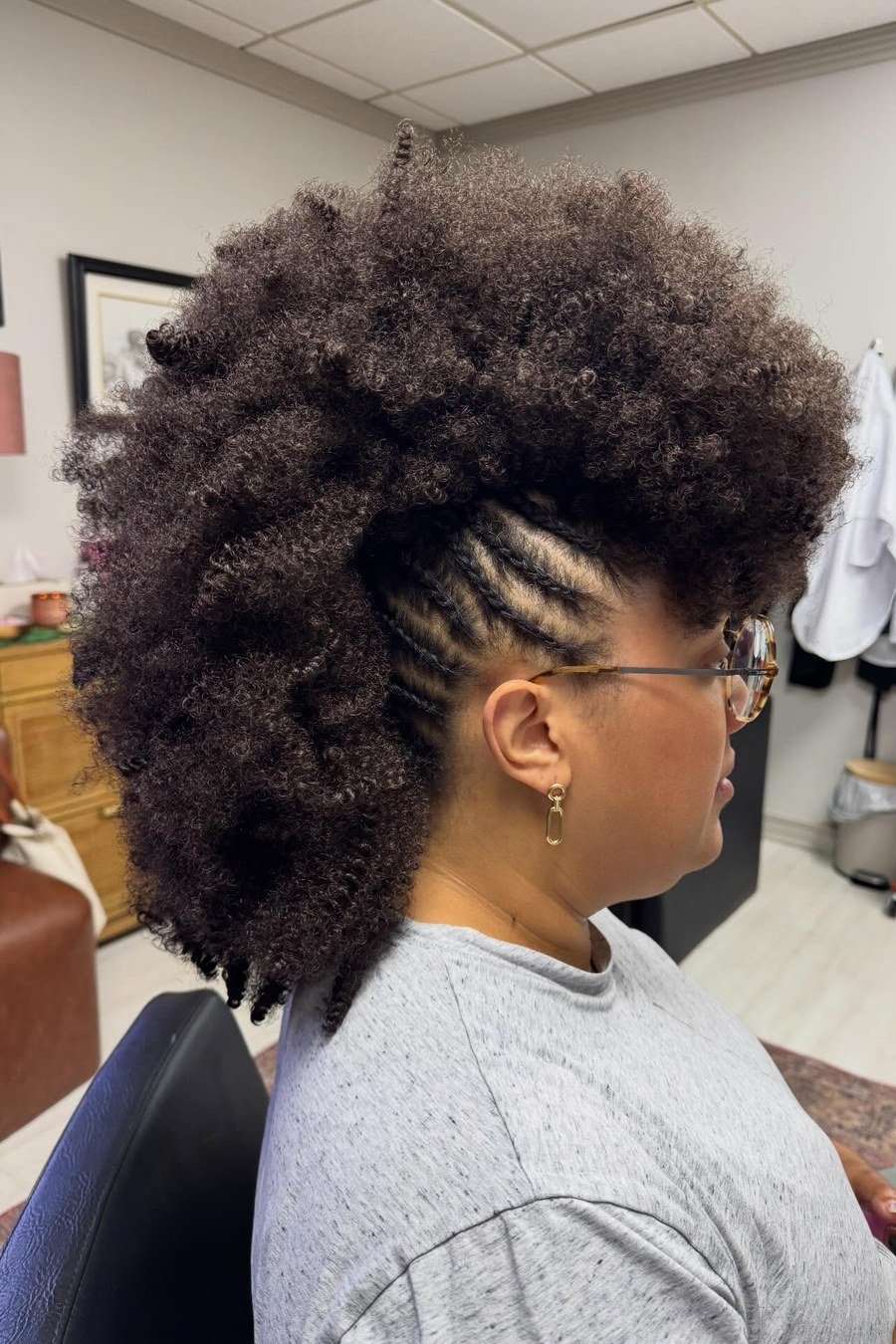 Curly Faux Hawk — edgy short curly haircuts