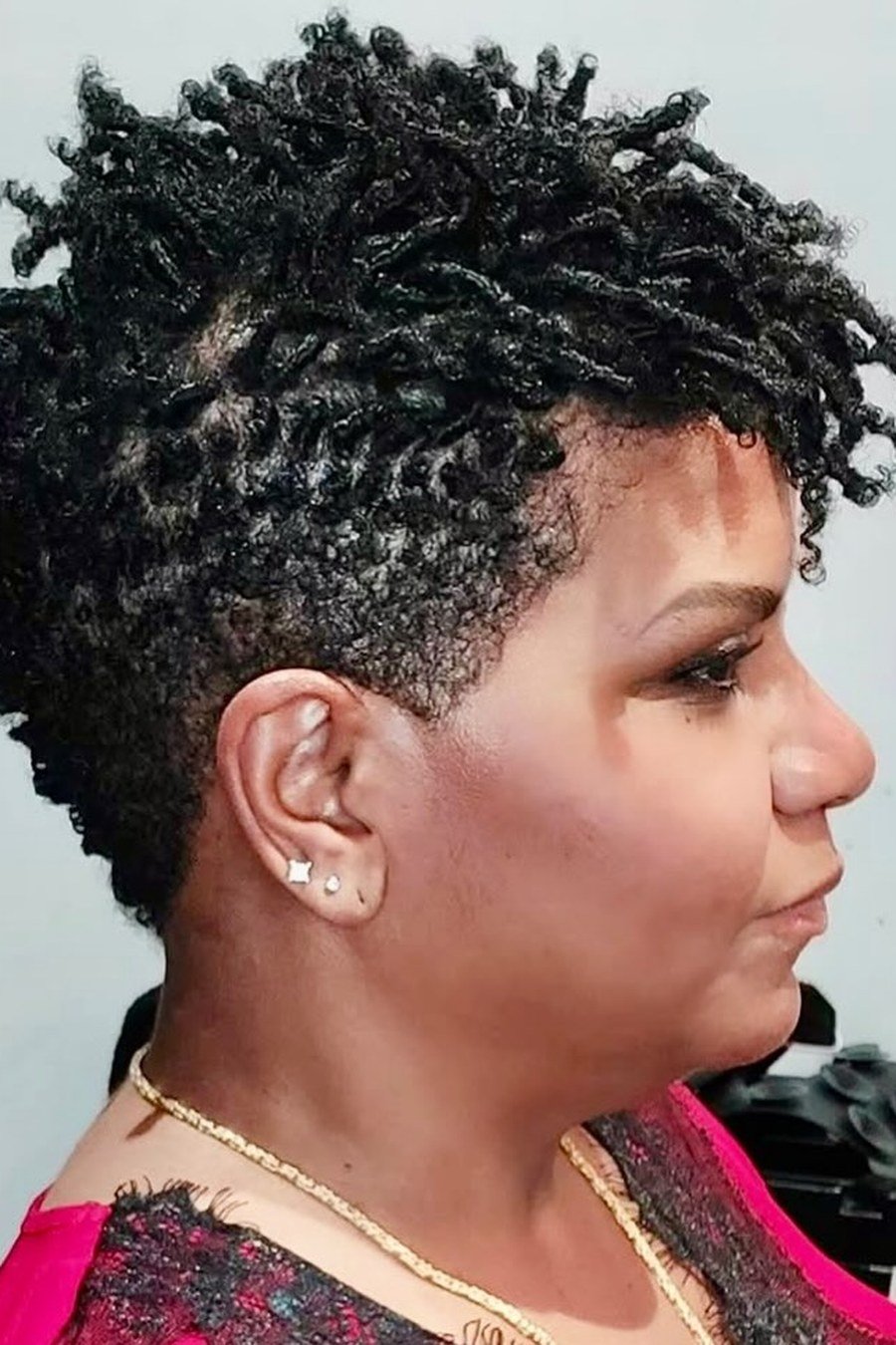 Defined Tapered Cut for Tight Coils — edgy short curly haircuts