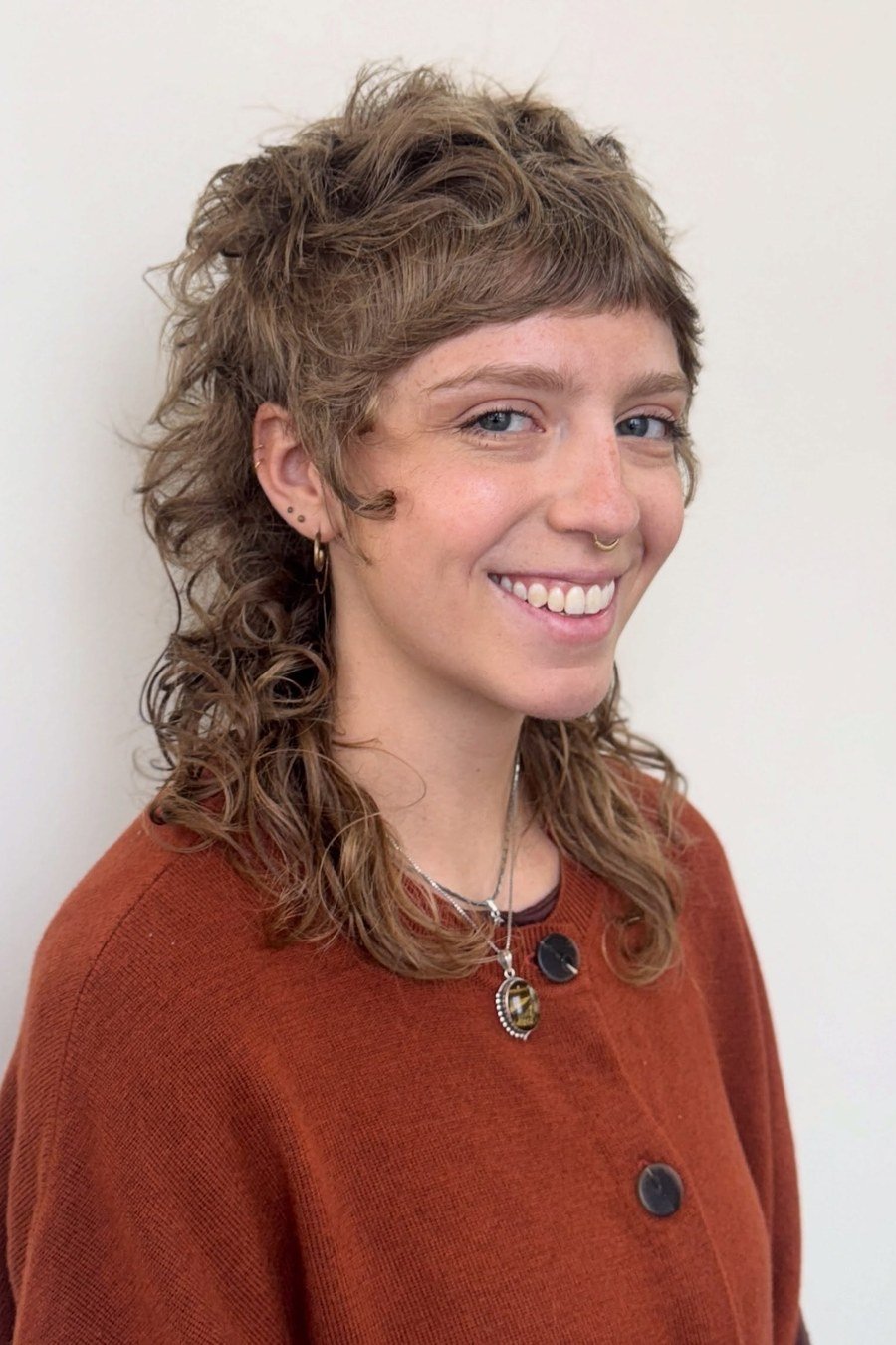 Short Curly Mullet — edgy short curly haircuts