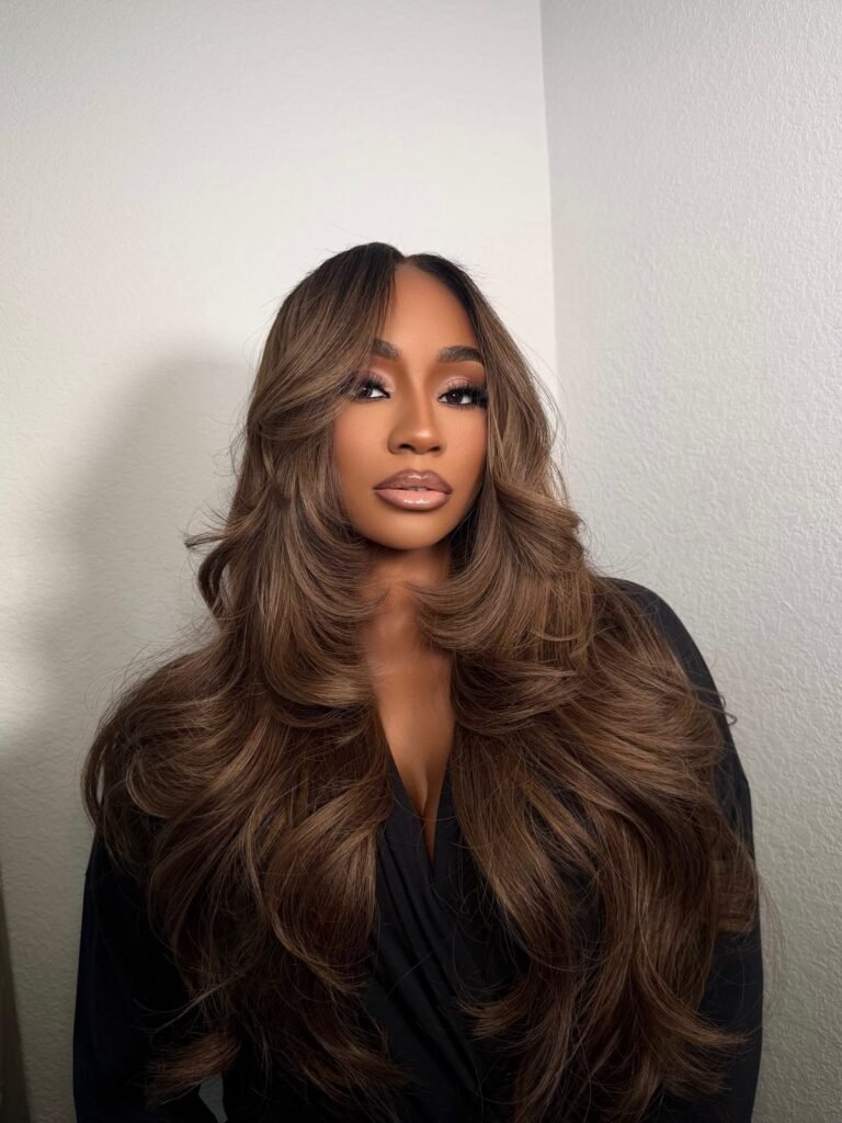 Long layered haircuts for women over 50