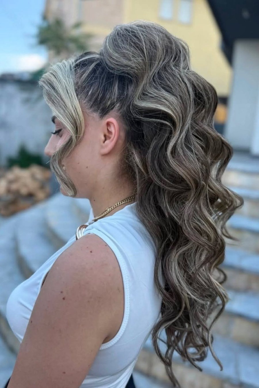 Classic Half-Up Ponytail — half up half down hairstyles for women