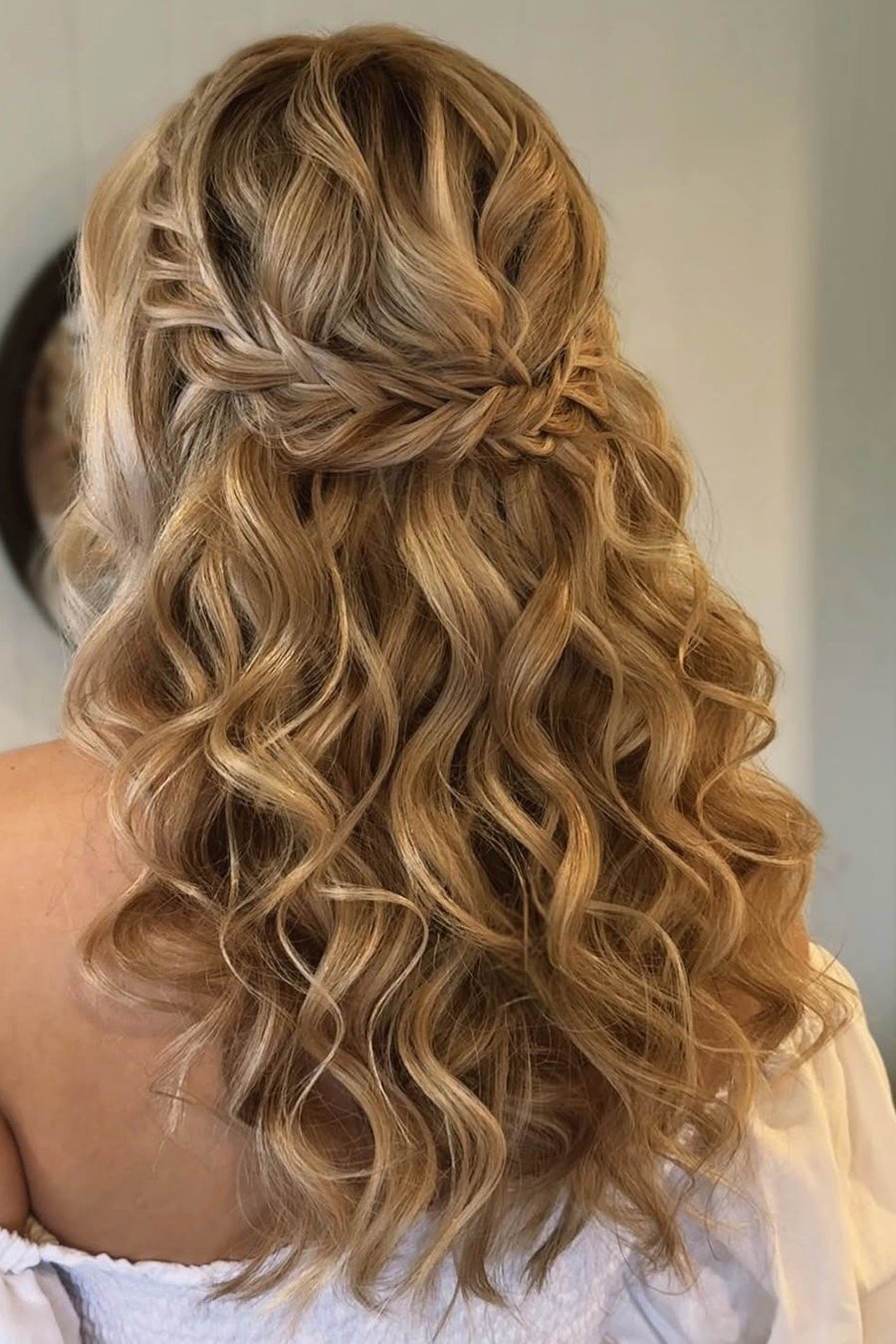 Fishtail Half-Up Braid — half up half down hairstyles for women
