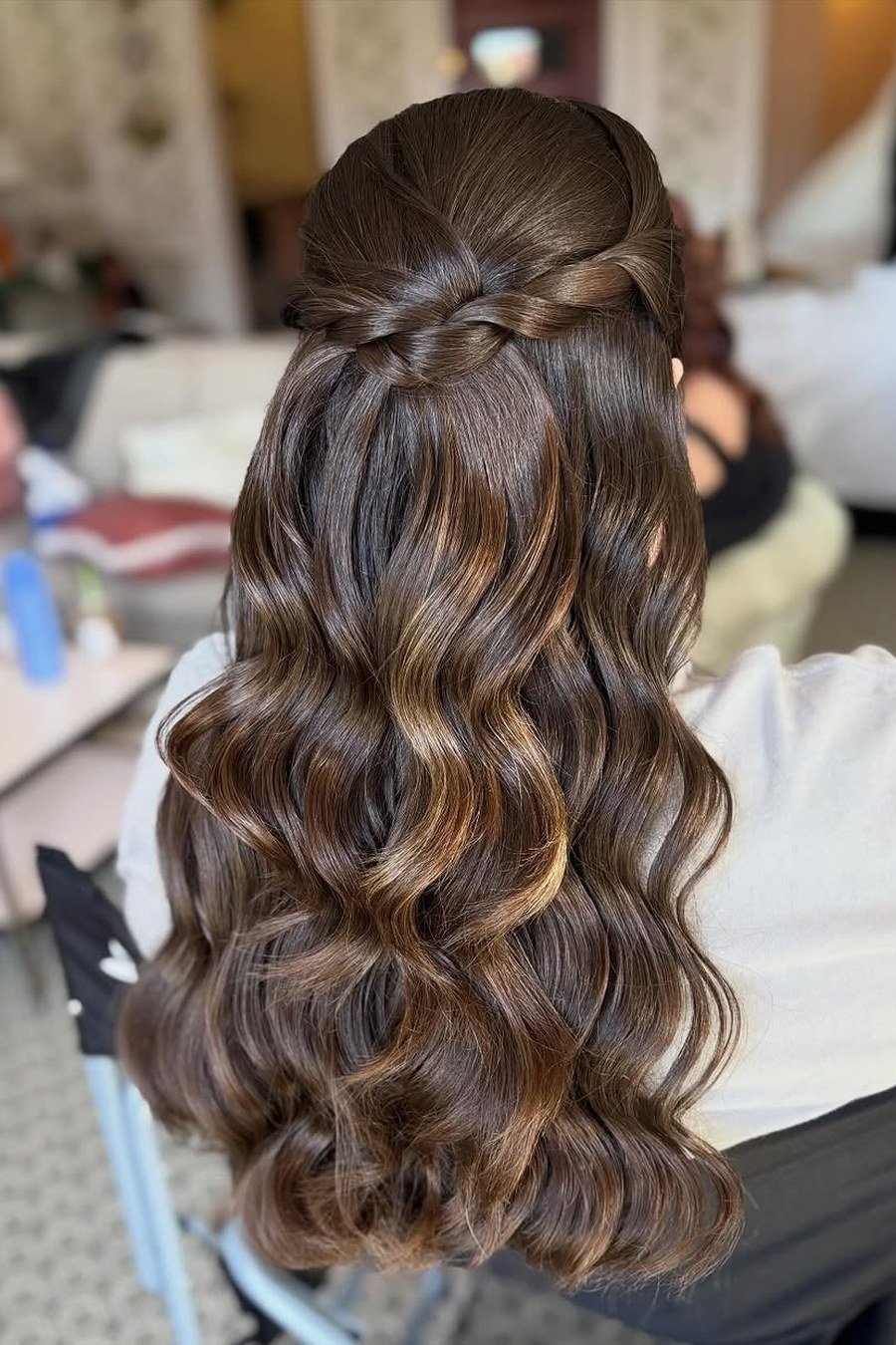 Half-Up Rope Braid Twist — half up half down hairstyles for women