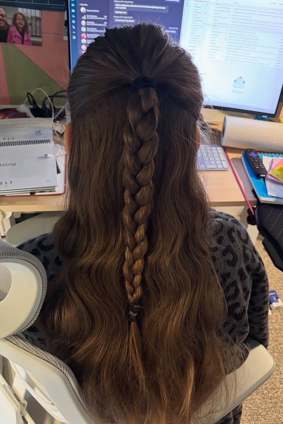 Half-Up with a Middle Part — half up half down hairstyles for women