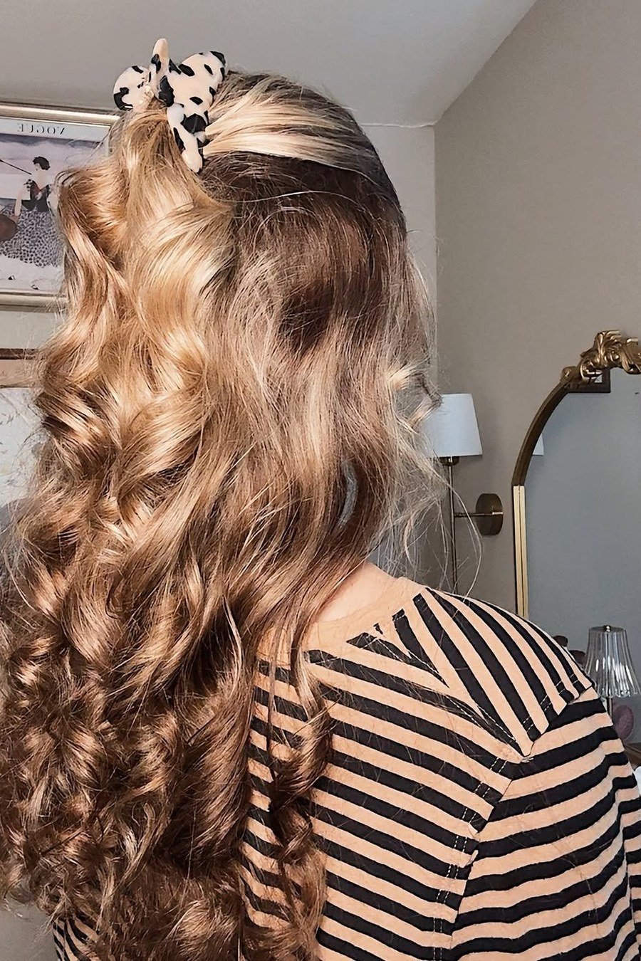 Heatless Half-Up Waves — half up half down hairstyles for women