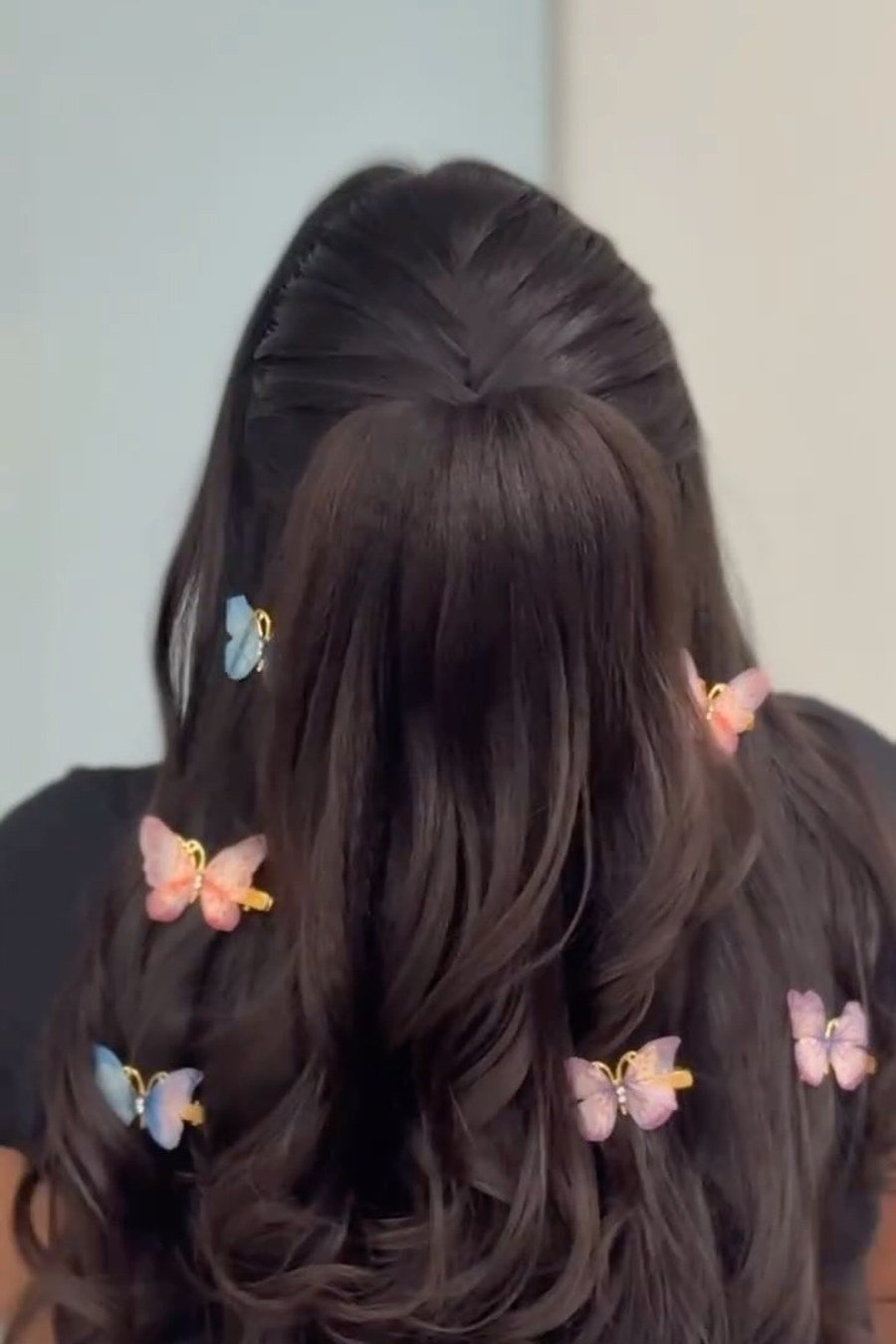 High Half-Up Pony — half up half down hairstyles for women