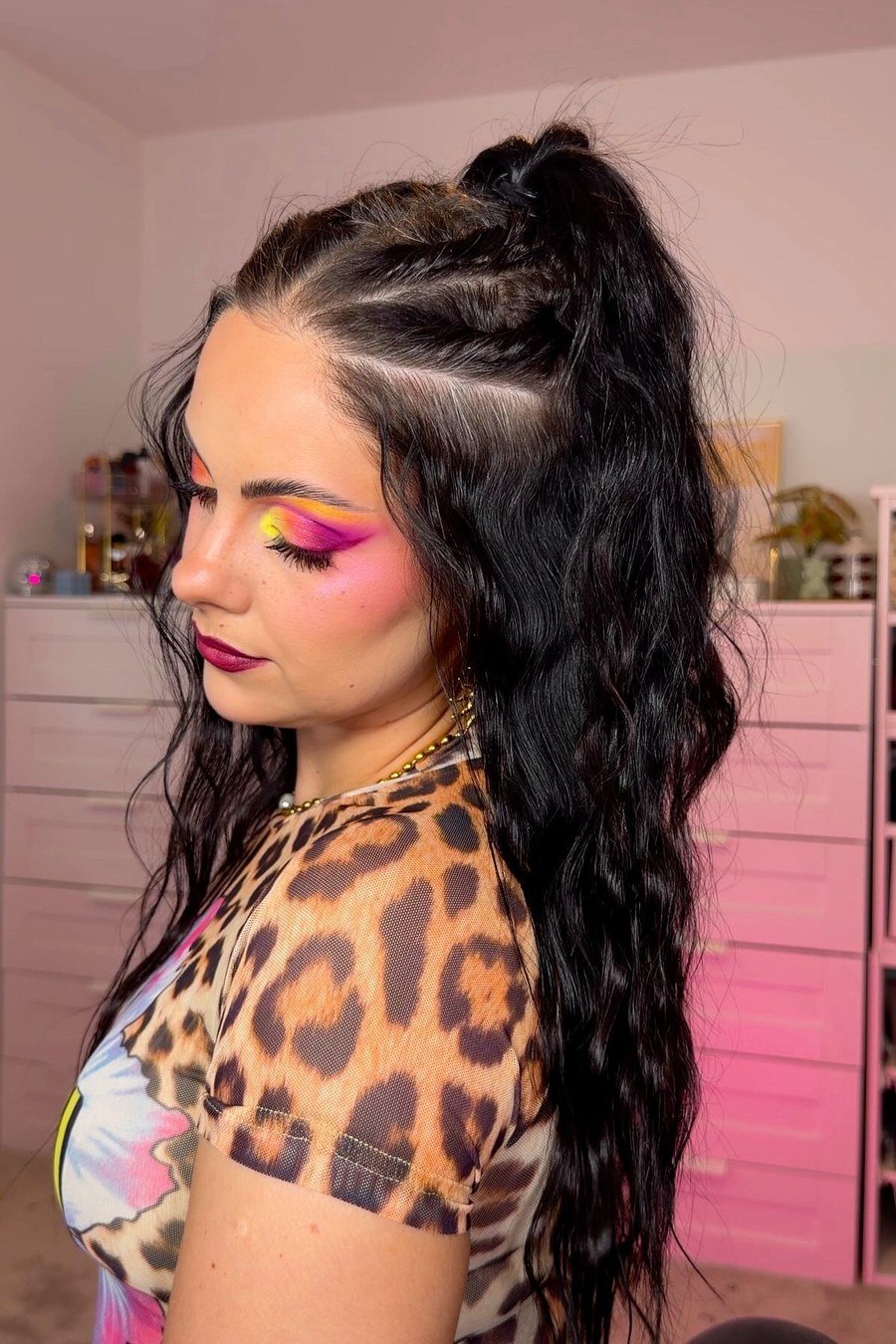 Half-Up with Twisted Sides — half up half down hairstyles for women