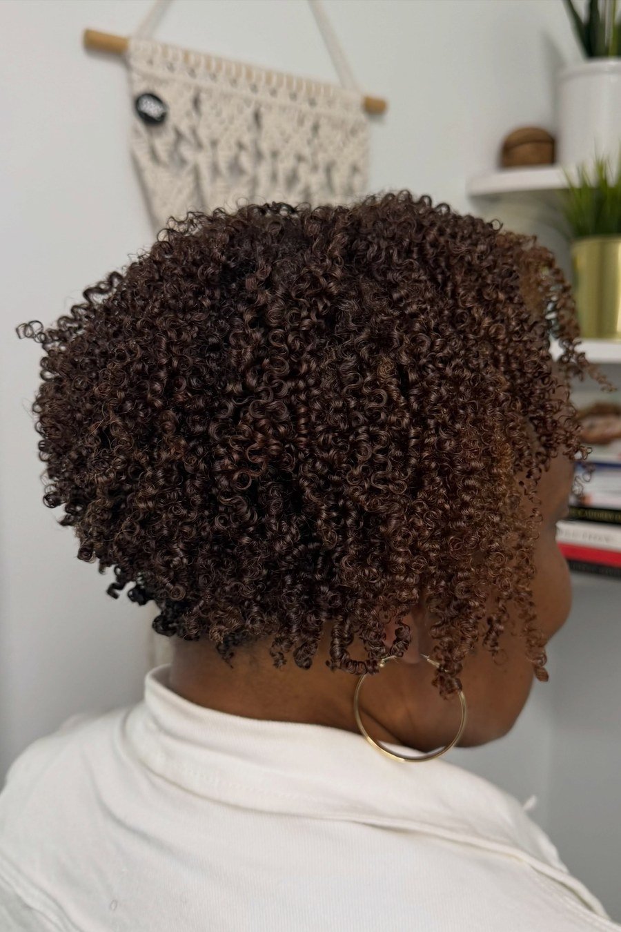 Graduated Curly Bob - layered short curly haircuts