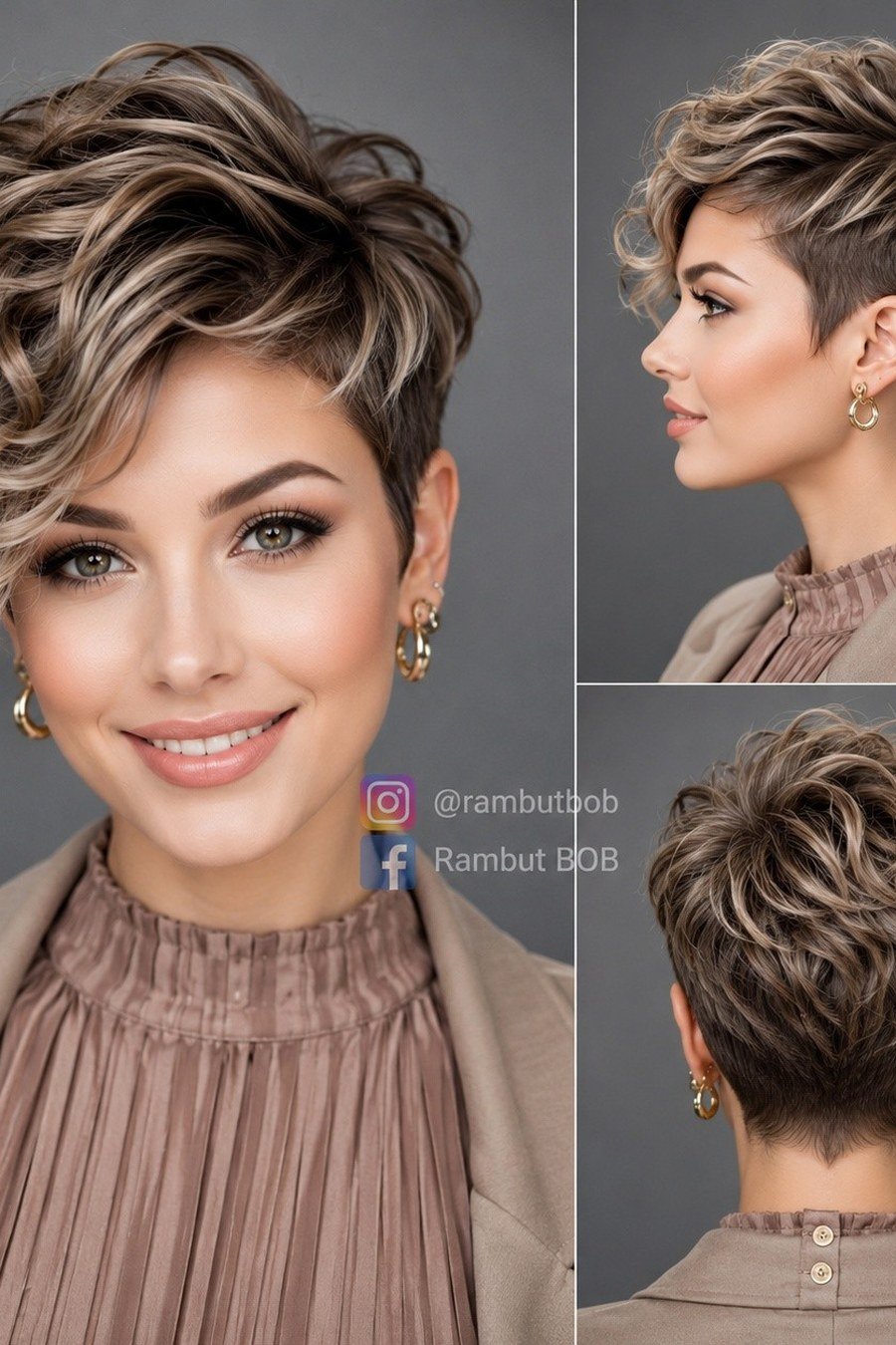Layered Curly Pixie with Tapered Nape - layered short curly haircuts