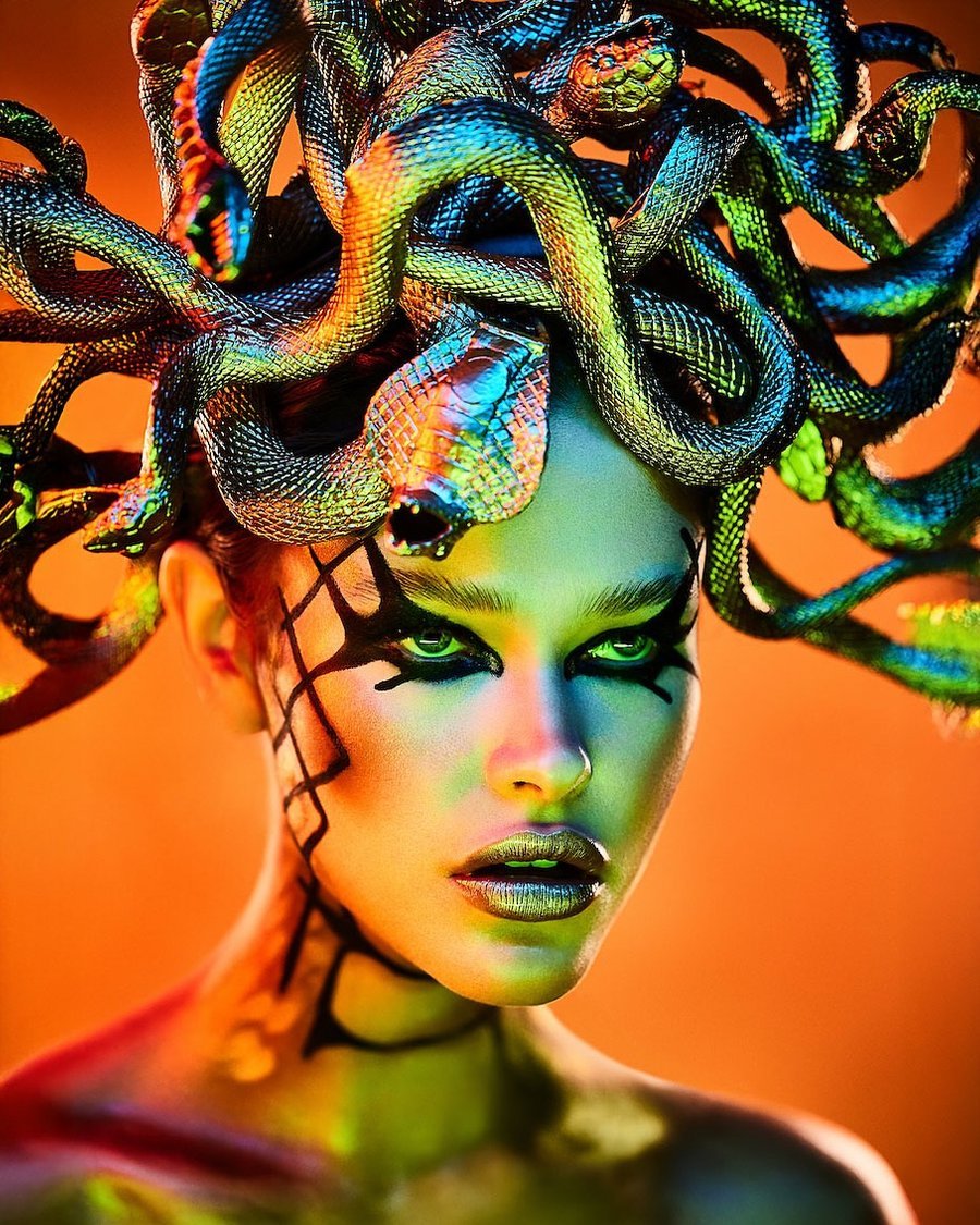 Medusa Snake Curls - halloween hairstyle