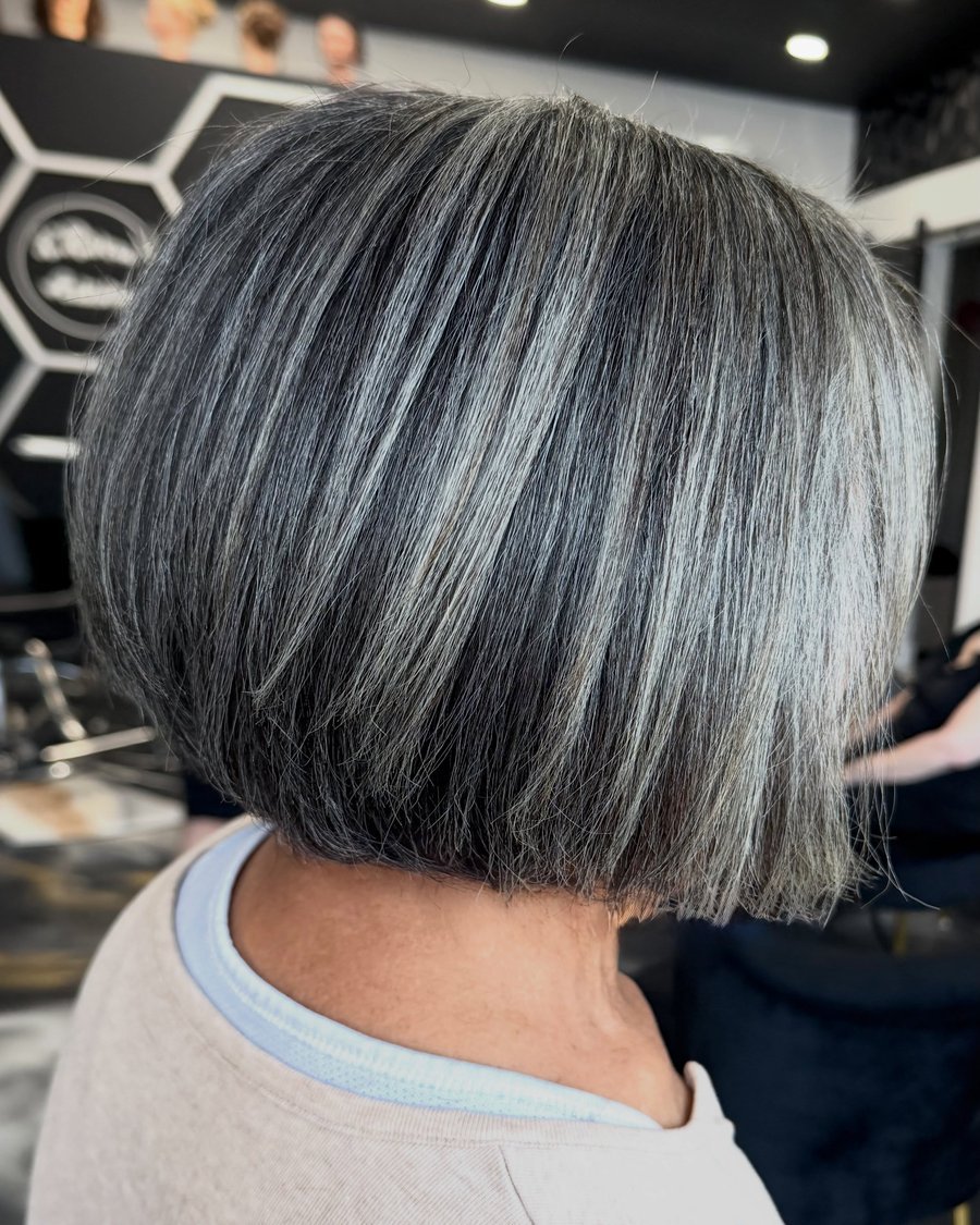 Ghost White Sleek Bob - halloween hairstyle