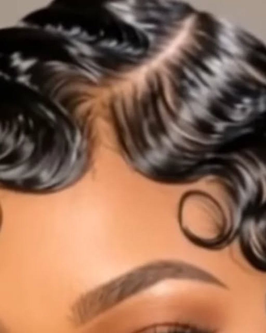 Vintage Finger Waves with Dark Glam - witch hairstyles idea
