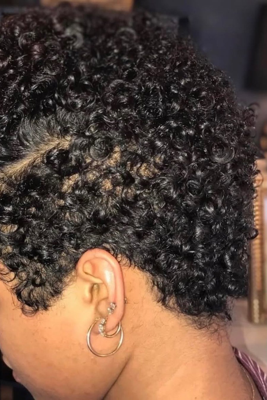 Tapered Natural Bob — low maintenance black woman ear length short bob
