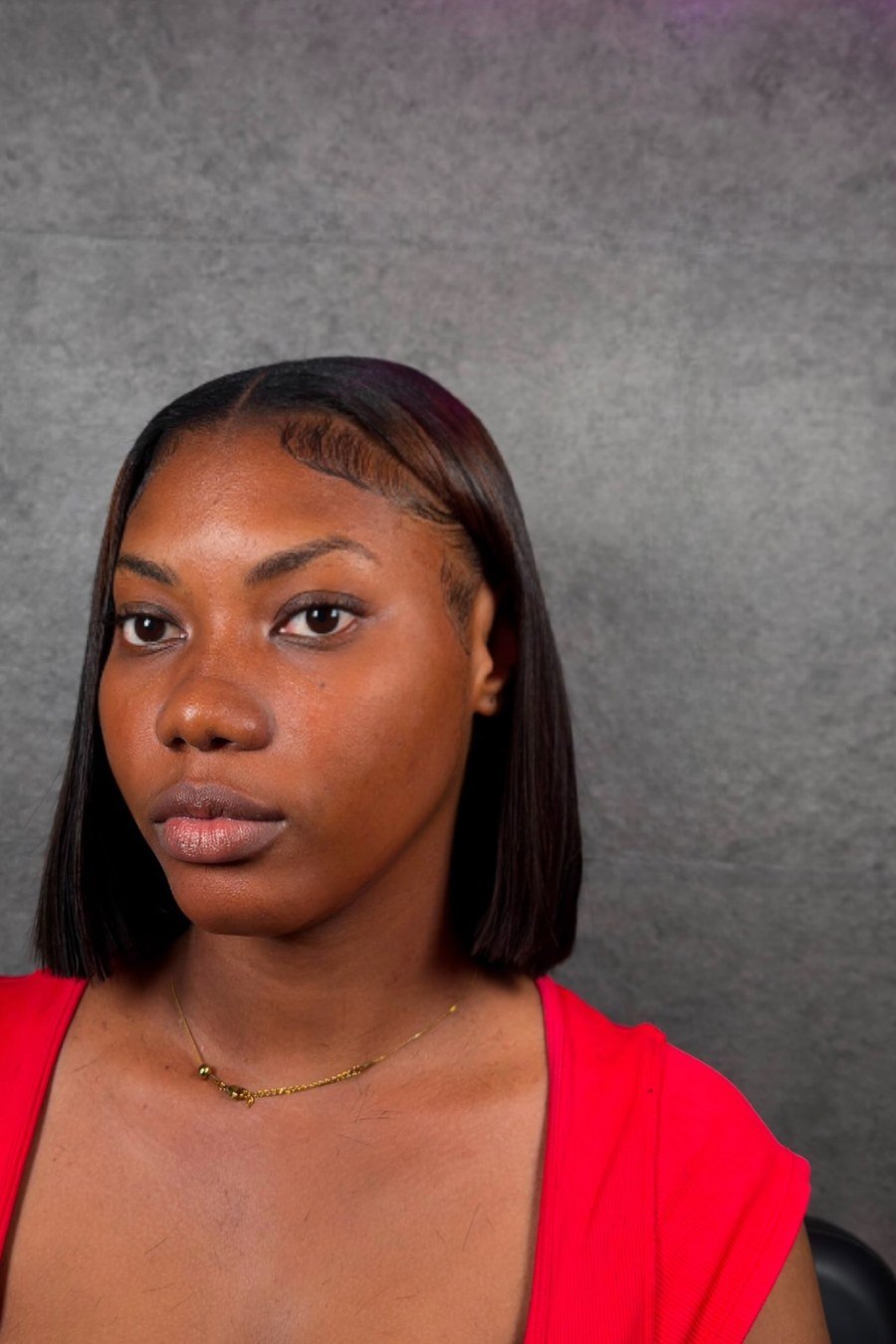 Bob with Laid Edges — low maintenance black woman ear length short bob