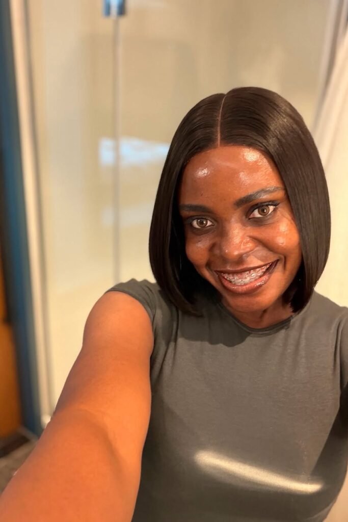 Low maintenance black woman ear length short bob — featured image